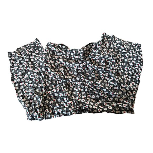 Bus Stop London x Joanie black red & white floral wide leg pants retro groovy - Picture 5 of 8